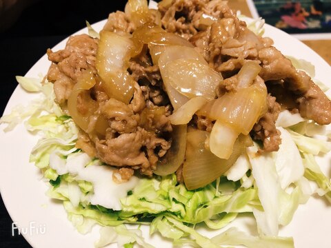 豚バラ薄切りで作るしょうが焼き